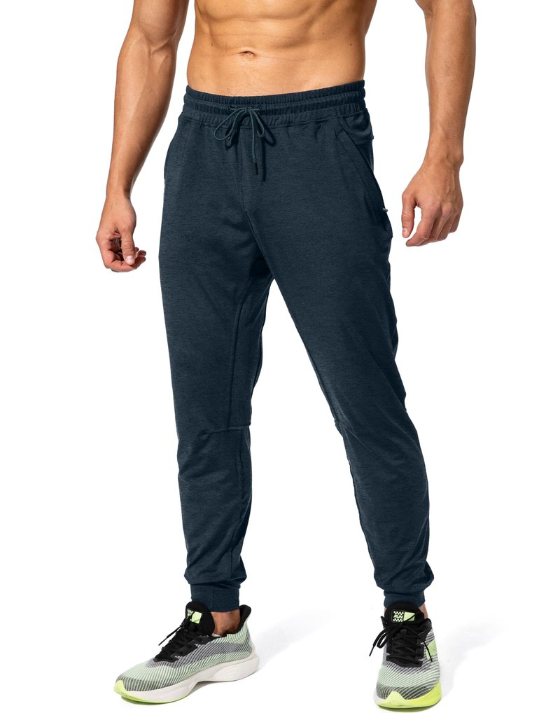 G Gradual Men's Sweatpants with Zipper Pockets Athletic Pants Traning Track Pants Joggers for Men Soccer, Running, Workout(Heathered Cobalt Blue,XS)