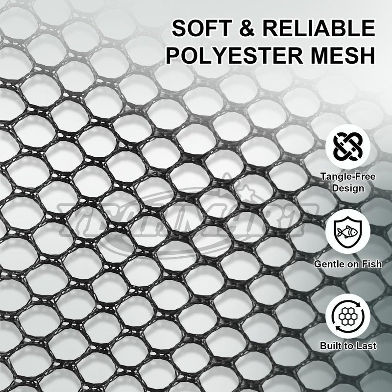 Yeahmart Fishing Net Minnow Nets with Aluminum Collapsible Telescopic Fishing Pole Handle and Nylon Mesh, Fishing Landing Net for Saltwater Freshwater, Extends to 61.4 inch (4 Sectional Handle-Round)