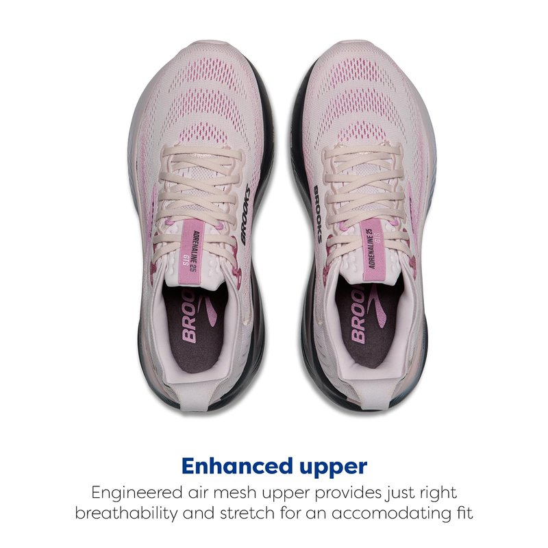 Brooks Women’s Adrenaline GTS 25 Supportive Running & Walking Shoe - Mauve/Ebony/Pink - 10 Medium