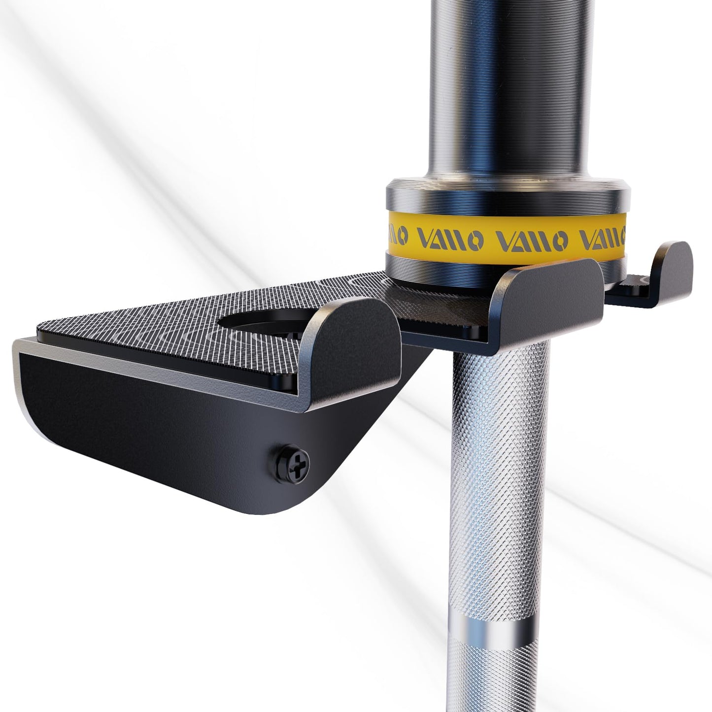 VAIIO Double Olympic Barbell Hanger,Vertical Barbell Mount Rack,Garage Gym Bar Wall Rack,Black Powder Coated,Space Saving Commercial or Home Gym Accessory,Holds Under 33mm Bar Size