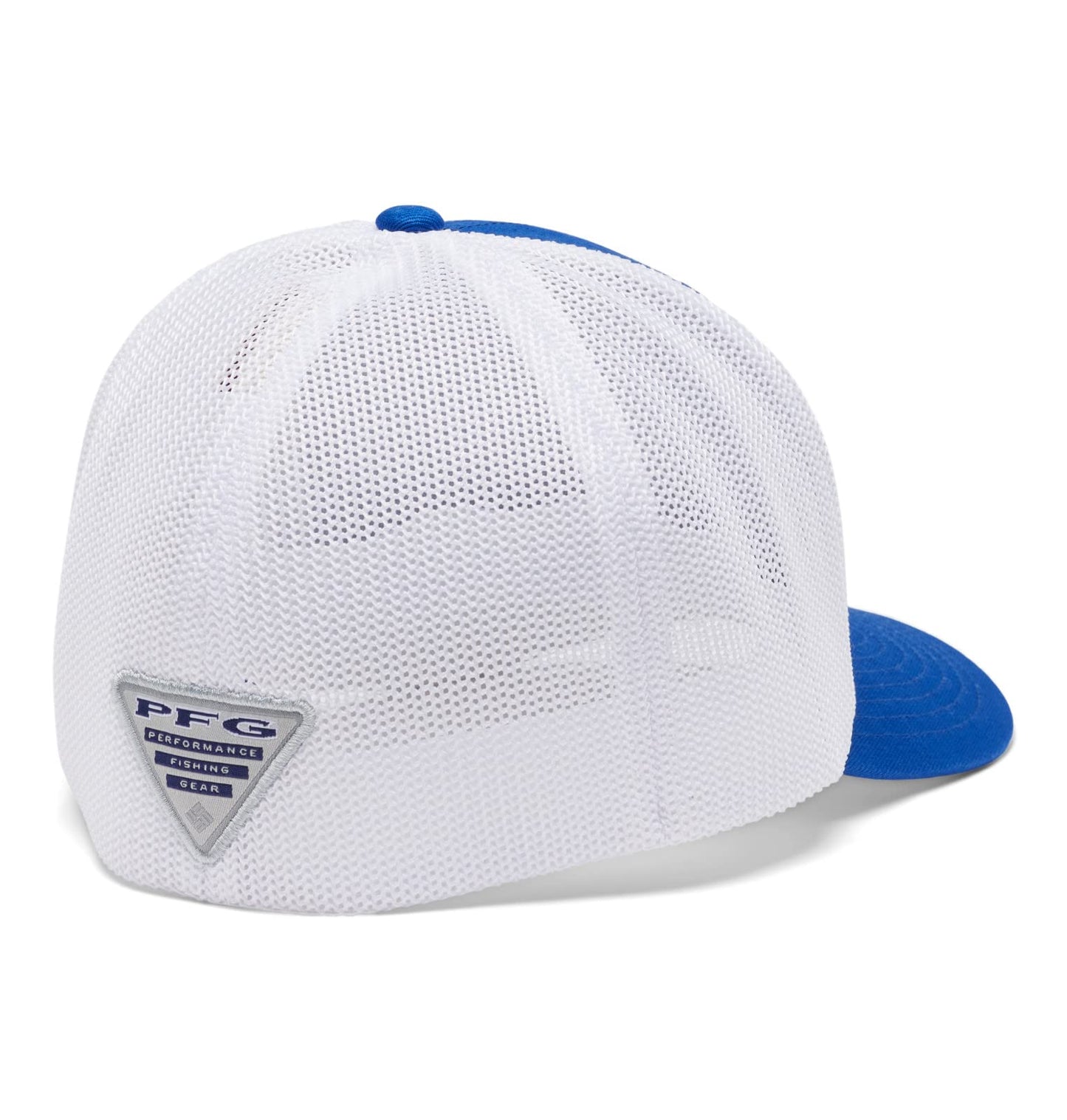 Columbia Unisex PFG Logo Mesh Snap Back - Mid, Blue Macaw/White/Marlin, One Size