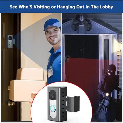 KIMILAR Anti-Theft Video Doorbell Mount Compatible with Ring/Blink Wireless Video Doorbell, Adjustable Mounting Bracket Accessories for Houses, Apartments, Businesses, Not for Security Door