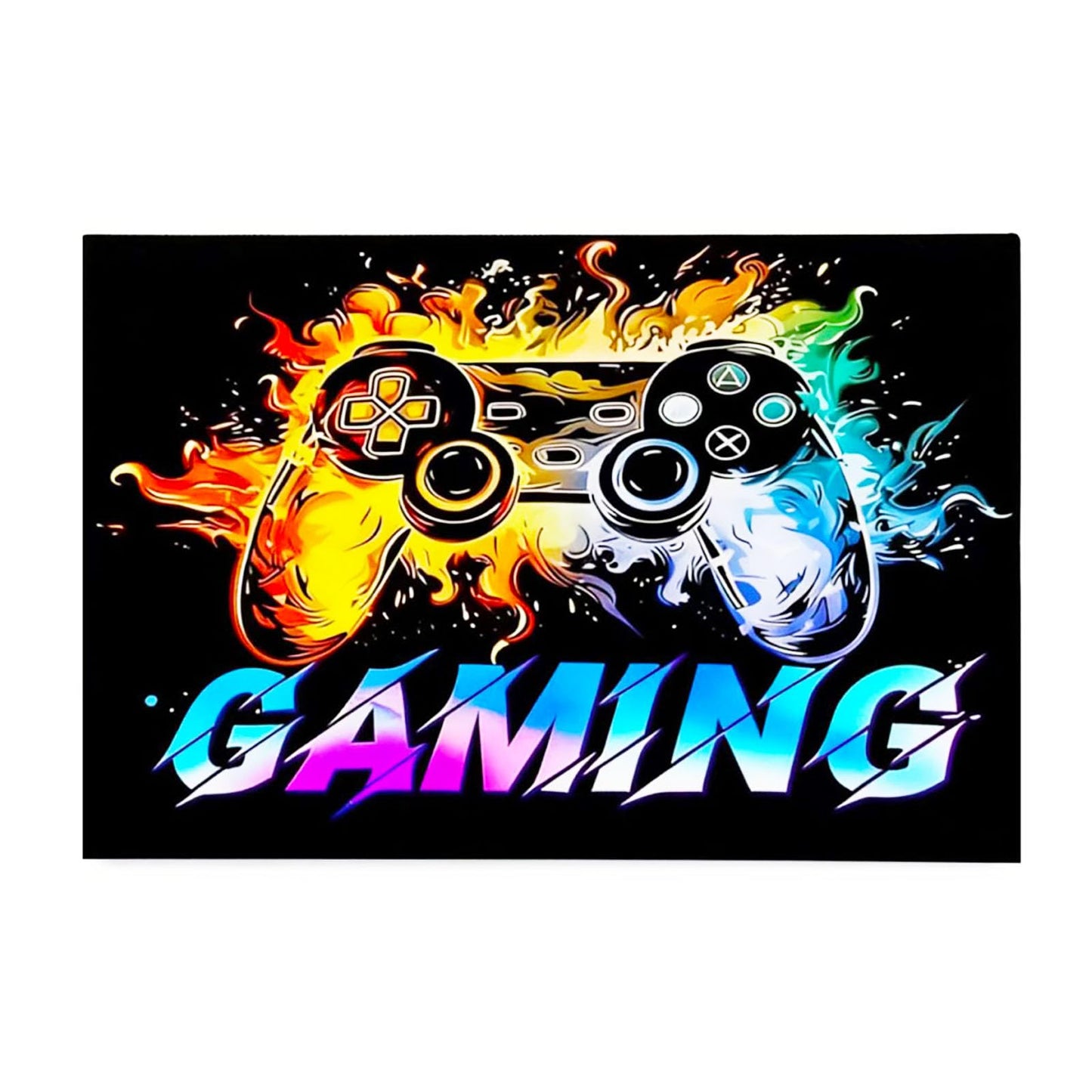 Dowtowter Gamer Rug Non Slip Washable Soft Polyester Carpet Mat for Boys Room Kids Bedroom Game Room Gaming Decor (Black-Letter, 39‘’×59‘’)