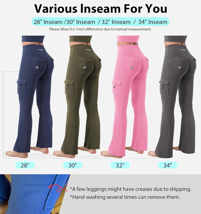CoreFlex Women’s Workout Flare Leggings - High Waisted, Hidden Pockets, No Front Seam | Gym & Yoga Activewear