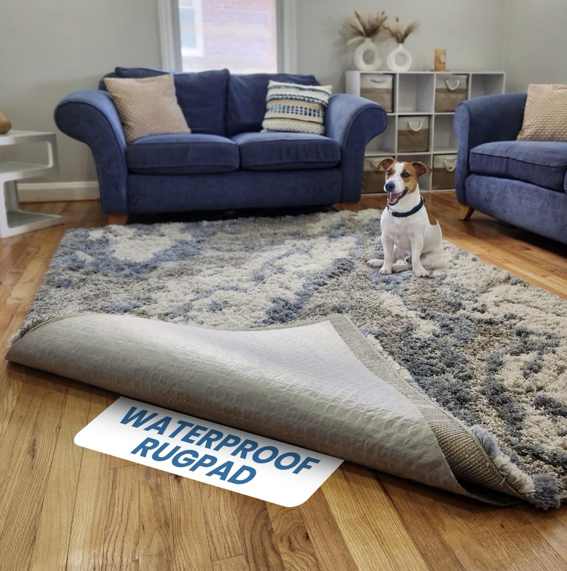 Waterproof Rug Gripper | 3x5 ft - 1/4" | Washable Non Slip Rug Pad - Safe for All Floors - Made in the USA - Protects Floors and Locks Rugs in Place - Pet-Friendly