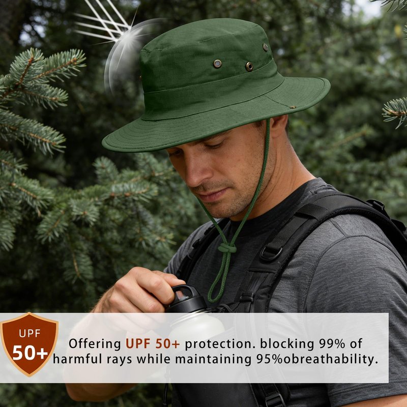 Sun Hats for Men Women Boonie Hat Foldable Fishing Hat UPF 50+ Bucket Hat for Fishing Hiking Garden Safari Beach