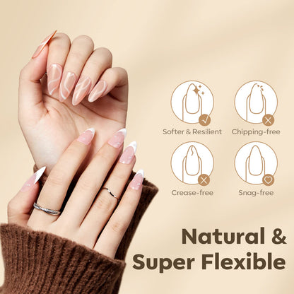 modelones 9 in One Gel Nail Glue Brush On Nail Glue 15 ml for Tips, Rhinestones, Base Coat, Blooming Art Gel Kit for Press on Nails Acrylic Tips U V Lamp Needed 2Pcs