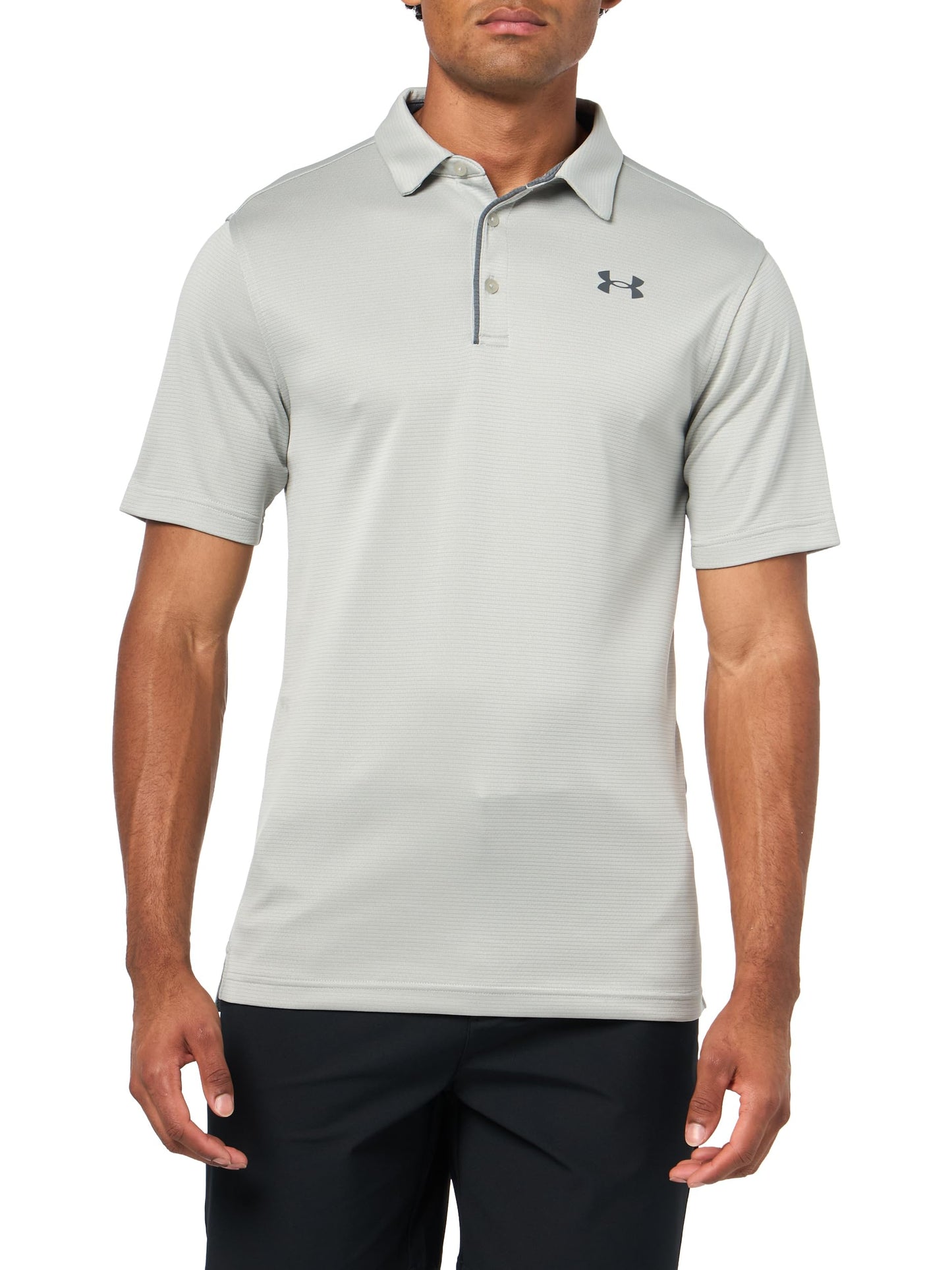 Under Armour Men's Tech Golf Polo, (069) Titanium / / Pitch Gray, Large