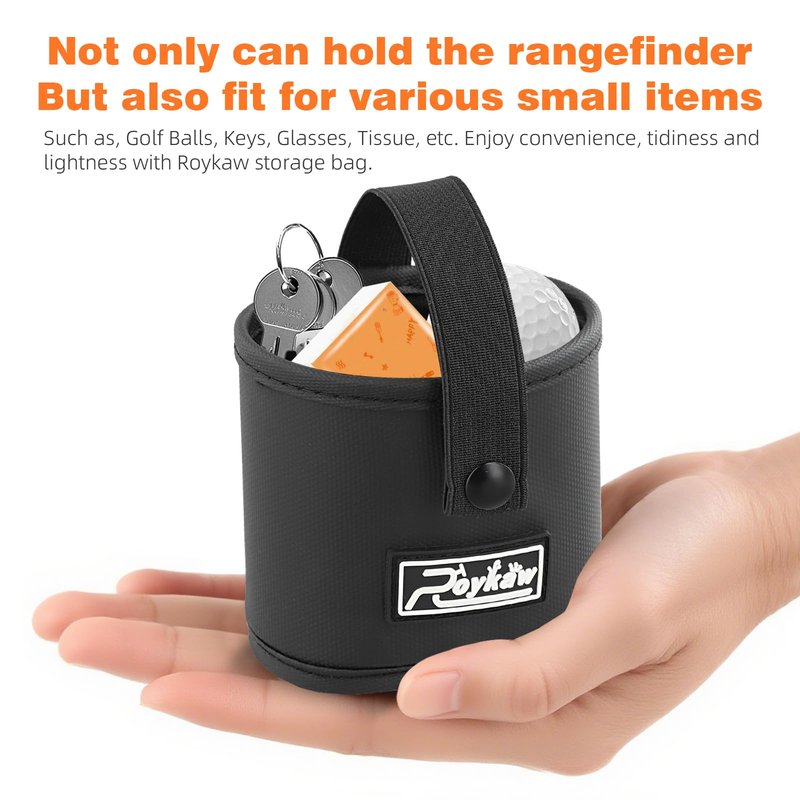 Roykaw Golf Range Finder Pouch Holder, No Nailed Required Range Finder Mount for All Major Rangefinder, Golf Carts & Push Carts, Ideal for Small Items