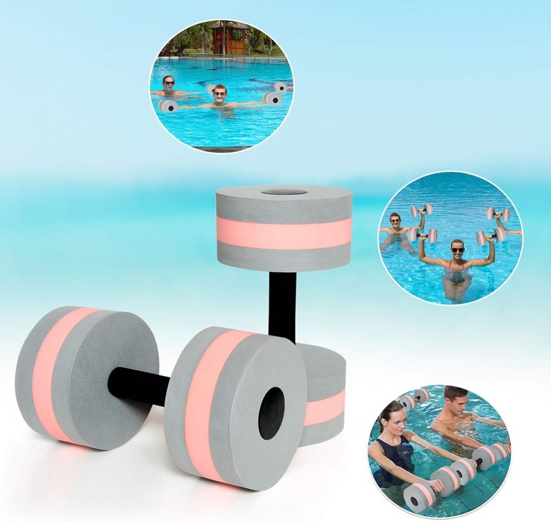 Water Dumbbells Set of 2 - High-Density EVA Foam for Pool Resistance Training | Ideal for Water Aerobics