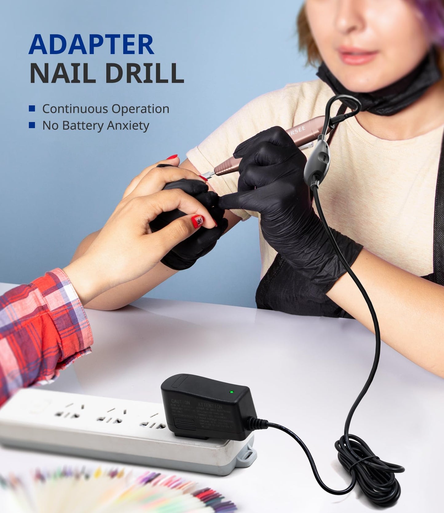 AIRSEE Home Lite USB Mobile Nail Drill Machine for Beginners Portable Nail File Manicure Pedicure Dremel Kit with 6 Bits 26 Sanding Bands for Home Acrylic Gel Nails Polishing DIY,Purple