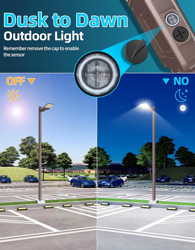 9PCS LED Parking Lot Lights 150W 120W 90W, LED Shoebox Light 5700K 5000K 4500K Adjustable Arm&Slip Fitter, DLC Listed Outdoor Pole Light with Photocell, IP65 Commercial Street Area Lighting 100-277V