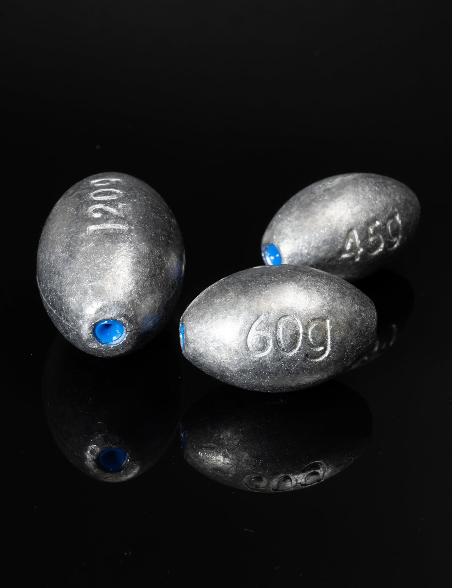 BLUEWING Egg Sinkers Fishing Weights Oval Shaped Fishing Sinkers Lead Fishing Sinker for Saltwater Fishing，1/2 oz, 15pcs