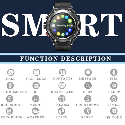 Desong Smart Watch with Earbuds 3 in 1 Round Fitness Tracker 1.28inch Smartwatch for Men Answer/Make Call Speaker Recording Sleep Monitor Sports Smart Watch Long Time Standby