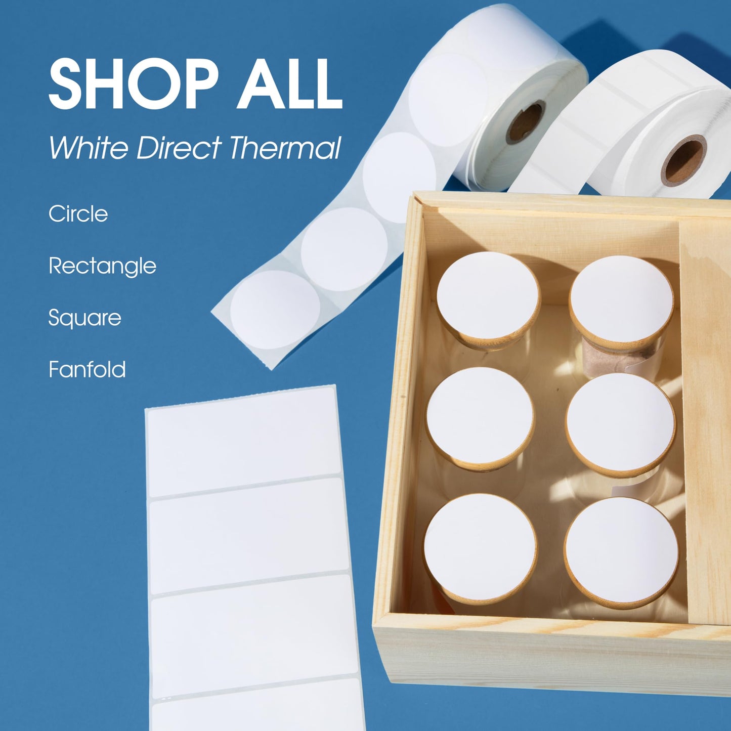Spartan Industrial - 2.25" X 1.25" Direct Thermal Labels (10 Rolls, 1000/Roll) Perforated Barcode Address Labels - Compatible with Rollo and Zebra Desktop Printers