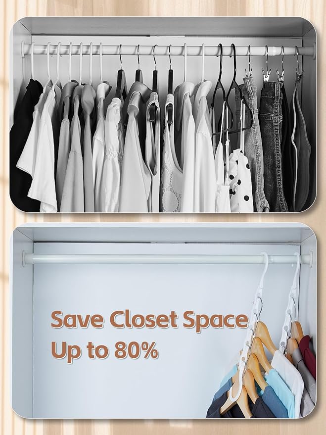 HOUSE DAY Closet Organizers and Storage, 8 Pack Magic Hangers Space Saving
