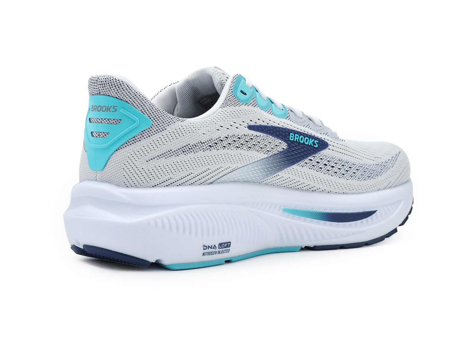 Brooks Men's Ghost 17 White/Beacon Blue/Ipanema 12 Medium