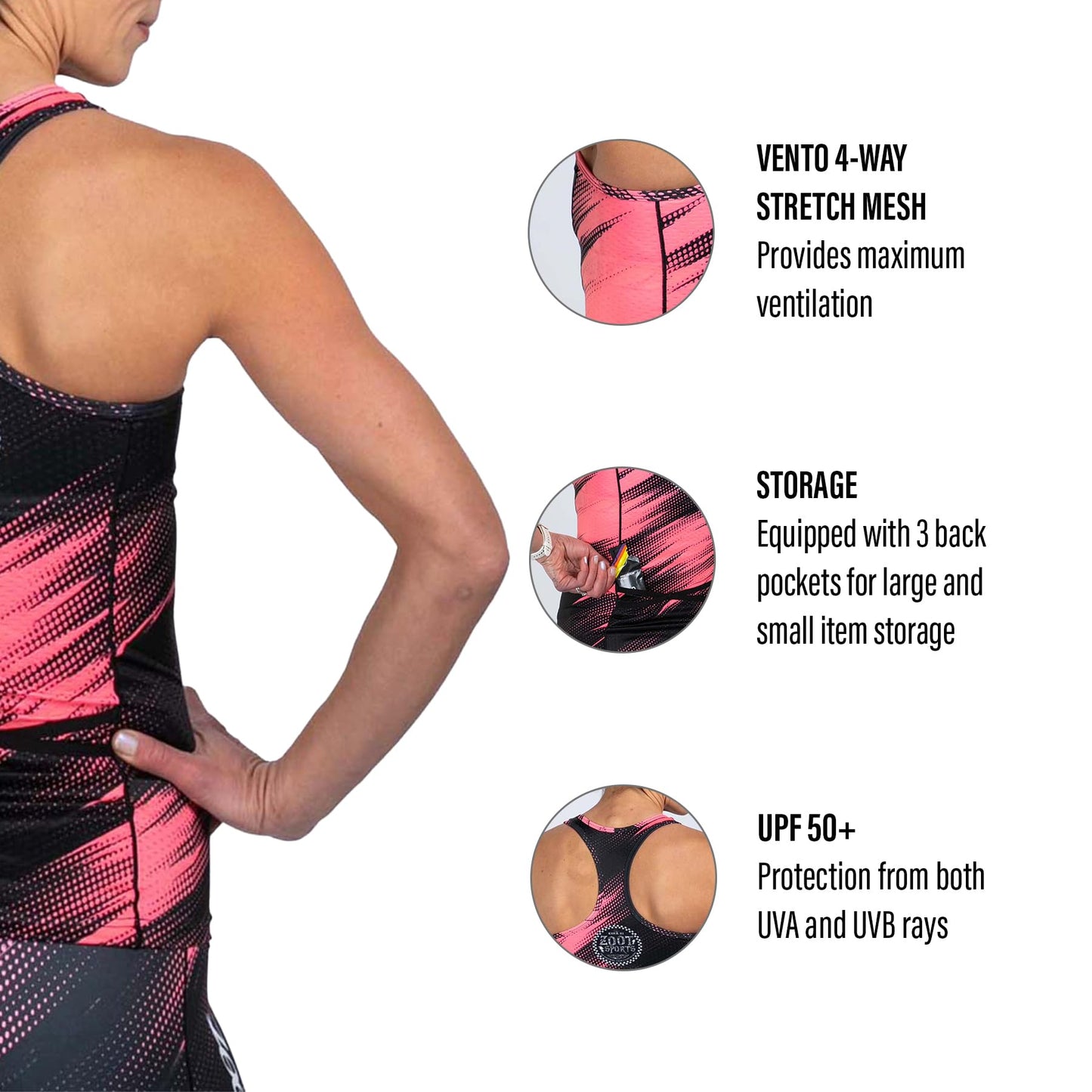 Zoot Women’s LTD Racerback Triathlon Tank Top, Sleeveless Tank for Racing & Endurance Training, Built-in Bra & Rear Pockets - Driftspeed - 2X-Large