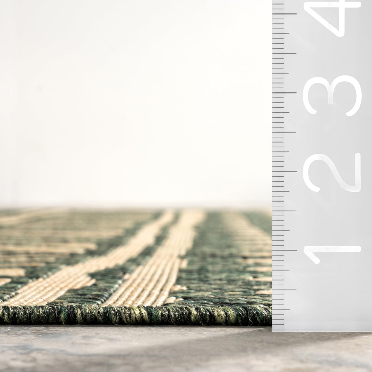 nuLOOM Outdoor Performance Abbey Green/Brown, 5' x 8', Tribal, Soft and Cozy, High Traffic, Performance, Weather Resistant Area Rug for Indoor/Outdoor Patio, Deck, Porch, Garden, Courtyard