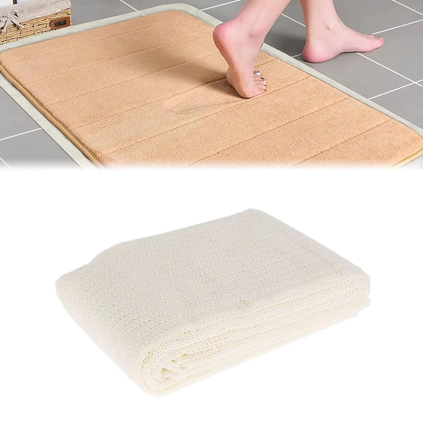 ArrErr Non-Slip Rug Pads Strong Area Rugs Gripper 47“ x 79” Runner Rug Grips Keeper Under Carpet Pads for Living Room Area Rug Washable Rugs Shag Rugs Tile Floors Doormat Keep Safe in Place