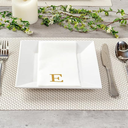 Luxenap 15.8 X 7.9 Inch Linen-Feel Guest Towels, 2000 Lettered Hand Towels