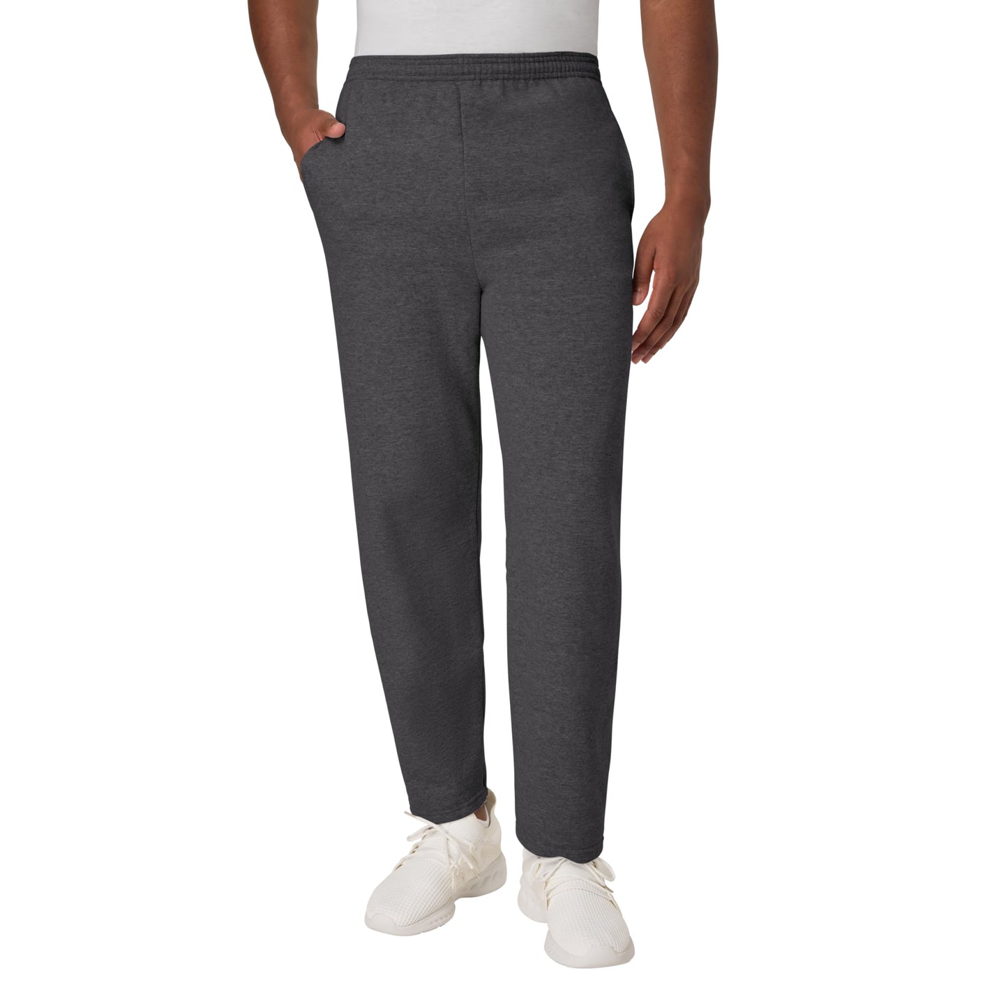 Hanes Men's Sweatpants, EcoSmart Fleece Sweats for Men, Open Bottom Sweatpants, 30.5"