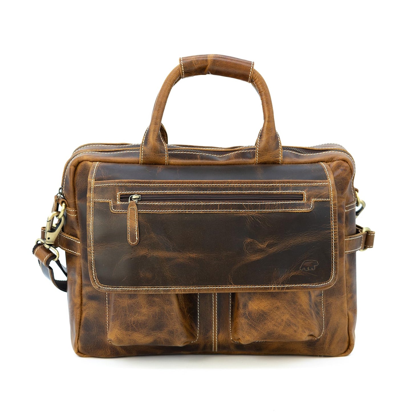 Buffalo Leather Pilot Bag (Antique Brown)