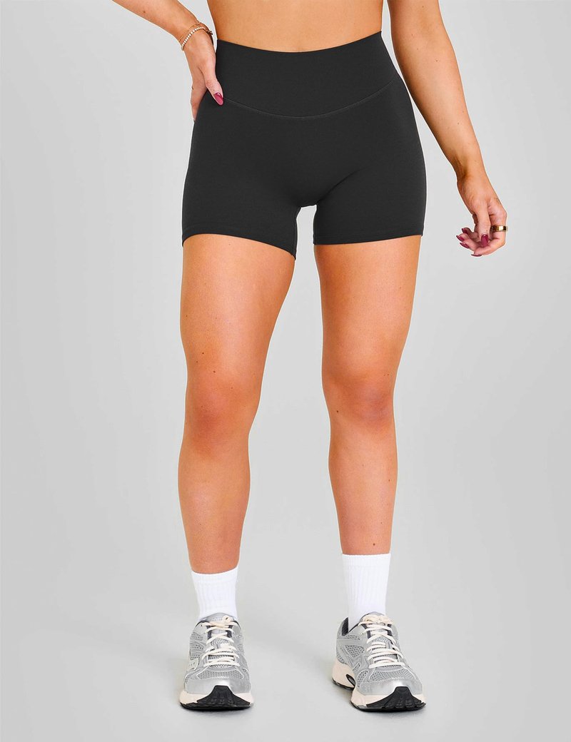 Unthewe Women's Workout Gym Biker Shorts High Waisted Athletic Booty Yoga Shorts with Tummy Control(U729-Black-XL)