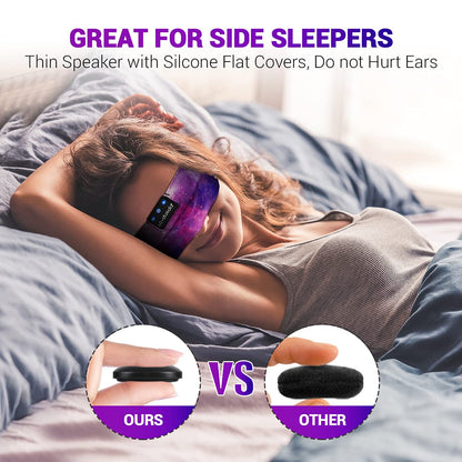 LC-dolida Sleep Headphones Bluetooth Headband Sleeping Wireless Headband Headphones with Thin HD Stereo Speakers Perfect for Side Sleepers, Sport, Yoga, Travel