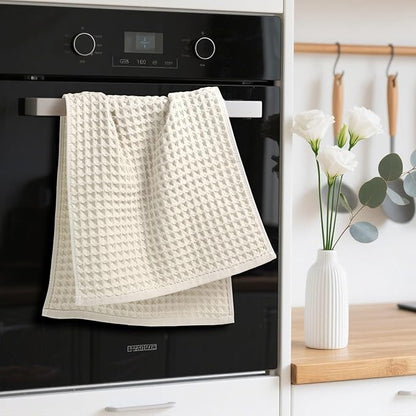 Jacquotha Waffle Hand Towels 2-Piece – Cotton, Quick Dry, Lint Free, 13” x 29”