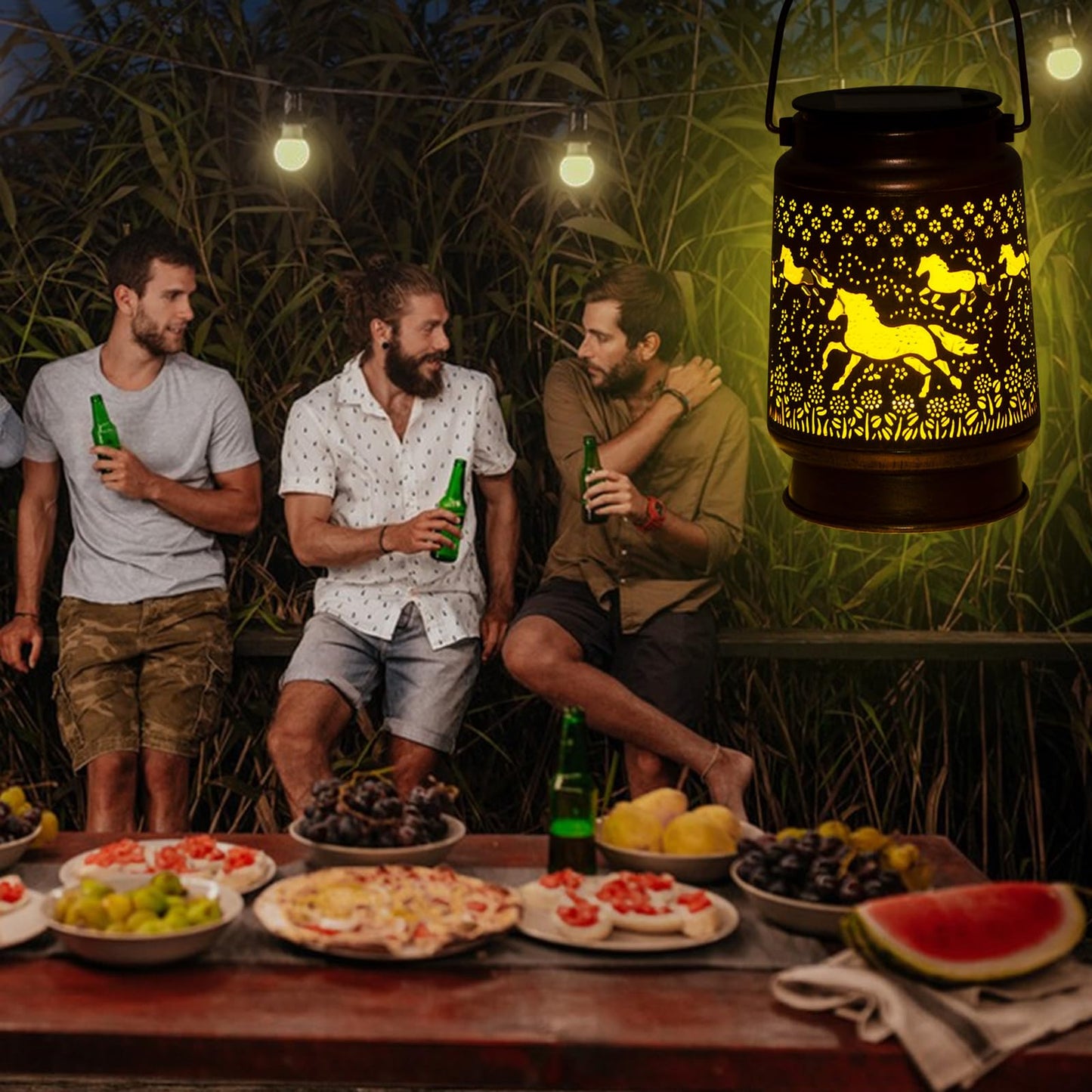 Horse Lover Solar Light Gift for Mom/Grandma/Women/Sister - Waterproof LED Mason Jar Hanging Lamp for Mother's Day - Outdoor Lantern Decor for Garden, Yard, Patio