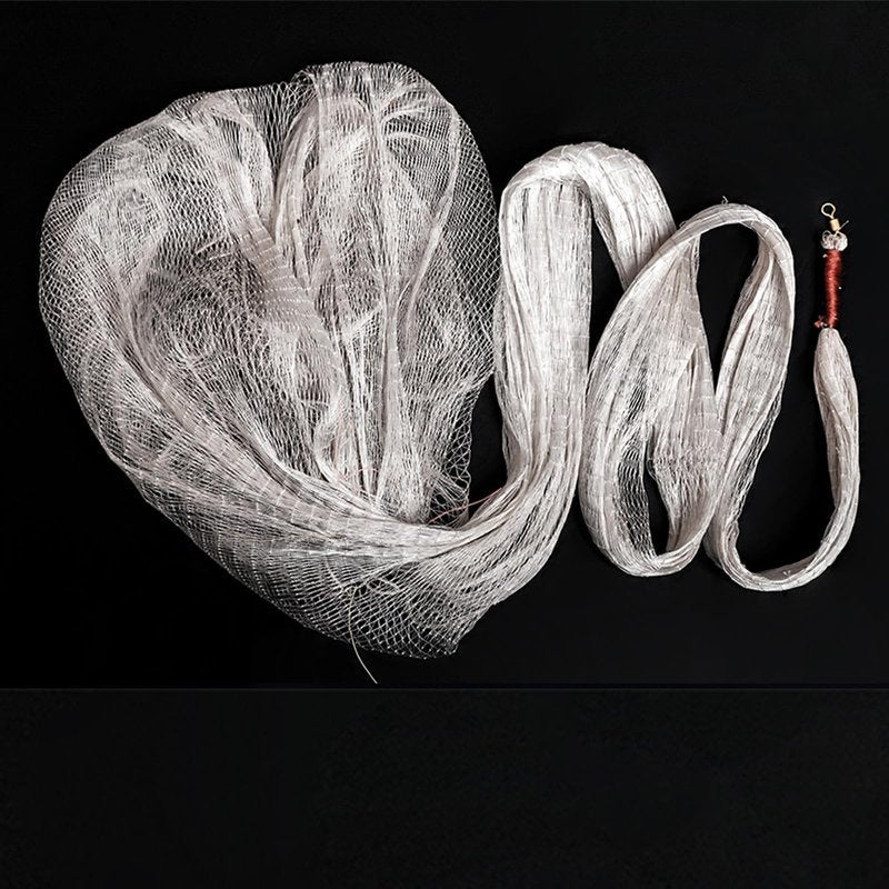 Cast Nets Throw Nets for Fishing Bait Handmade Fish Net Nylon Cast Net with Heavy Duty Iron Sinker Saltwater Fishing Gear - 3M