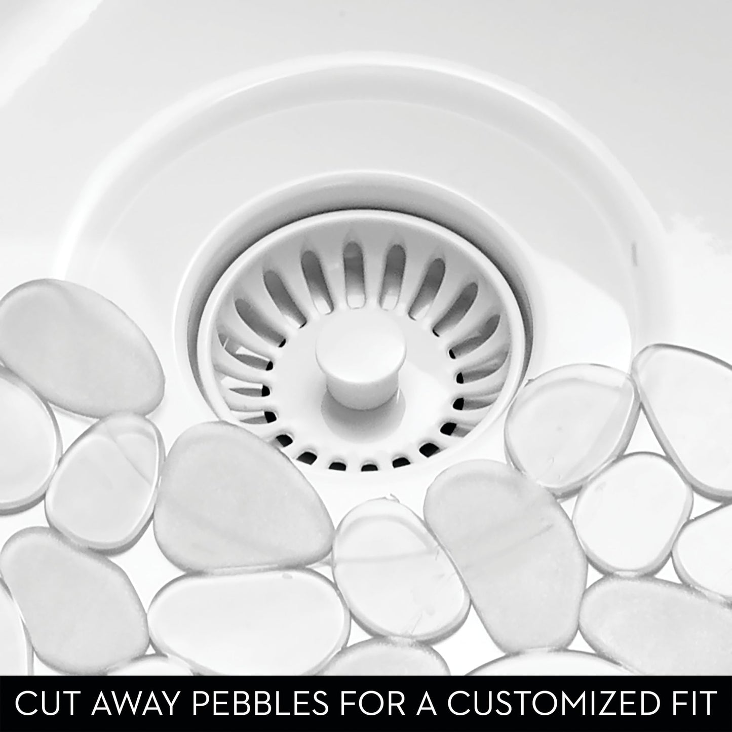 Pebblz Kitchen Sink Protector Mat, Clear
