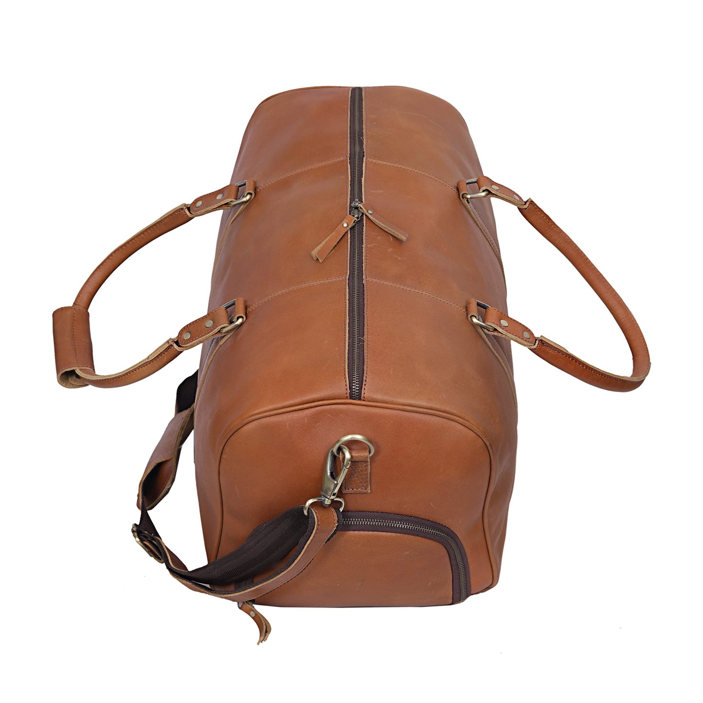 Leather Travel Bag,Weekender Overnight Bag Leather Large Carry On Bag Travel Tote Duffel Bag for Men & Women (Tan Brown)