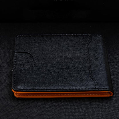 ECROSKO Mens Slim Wallet - Minimalist Front Pocket Bifold Top-Grain Leather Wallets with Money Clip ID Window Credit Card Holders Gifts for Men
