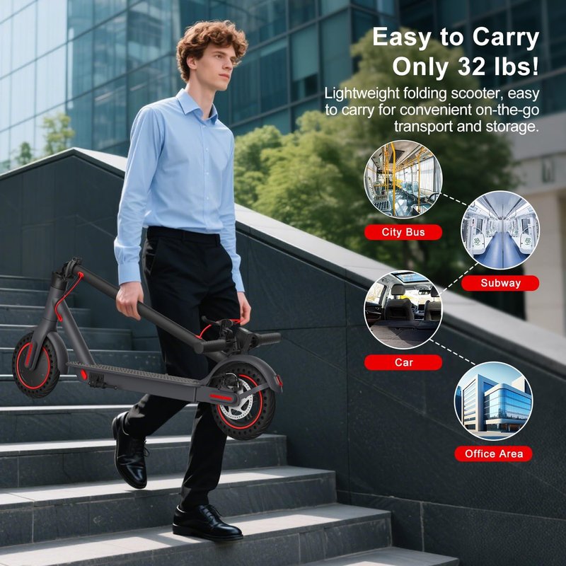 Electric Scooter for Adults - 500W Power, 18MPH Speed, 12-18 Miles Range | Foldable, Dual Braking, Smart APP, 264 lbs Capacity
