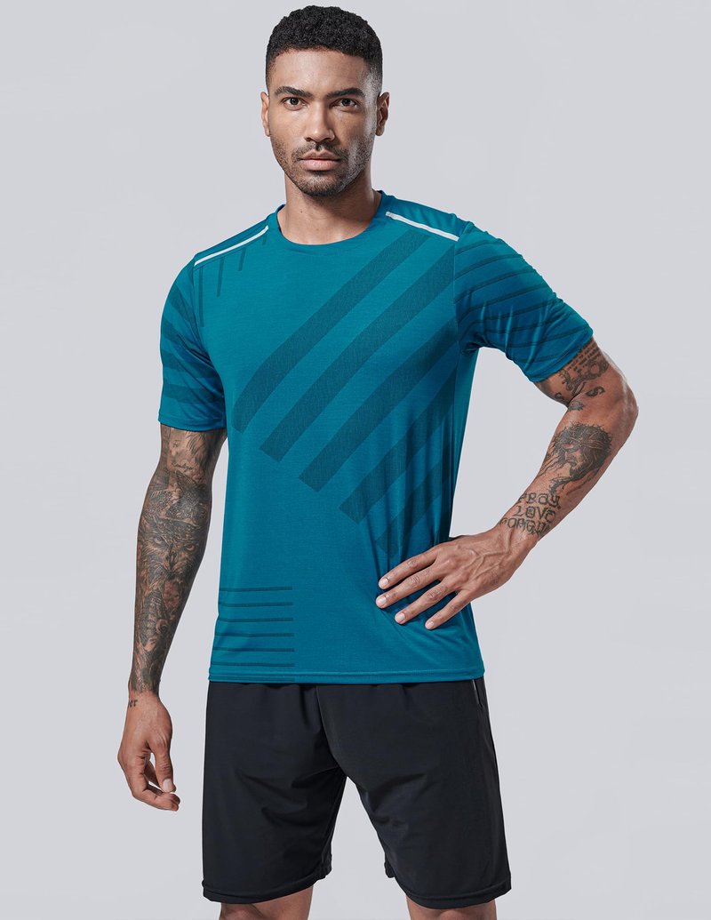 5 Pack Men’s Active Quick Dry Crew Neck T Shirts | Athletic Running Gym Workout Short Sleeve Tee Tops Bulk (Set 11, 4X-Large)