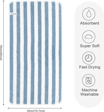 KinHwa Microfiber Hand Towels for Bathroom Soft and Absorbent Face Towels Grey