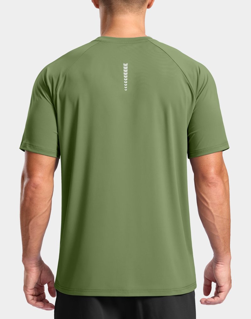 G Gradual Men's Athletic Workout T-Shirts Moisture Wicking Cooling Running Shirts Short Sleeve Performance Tee for Gym Tennis(Military Green,3XL)