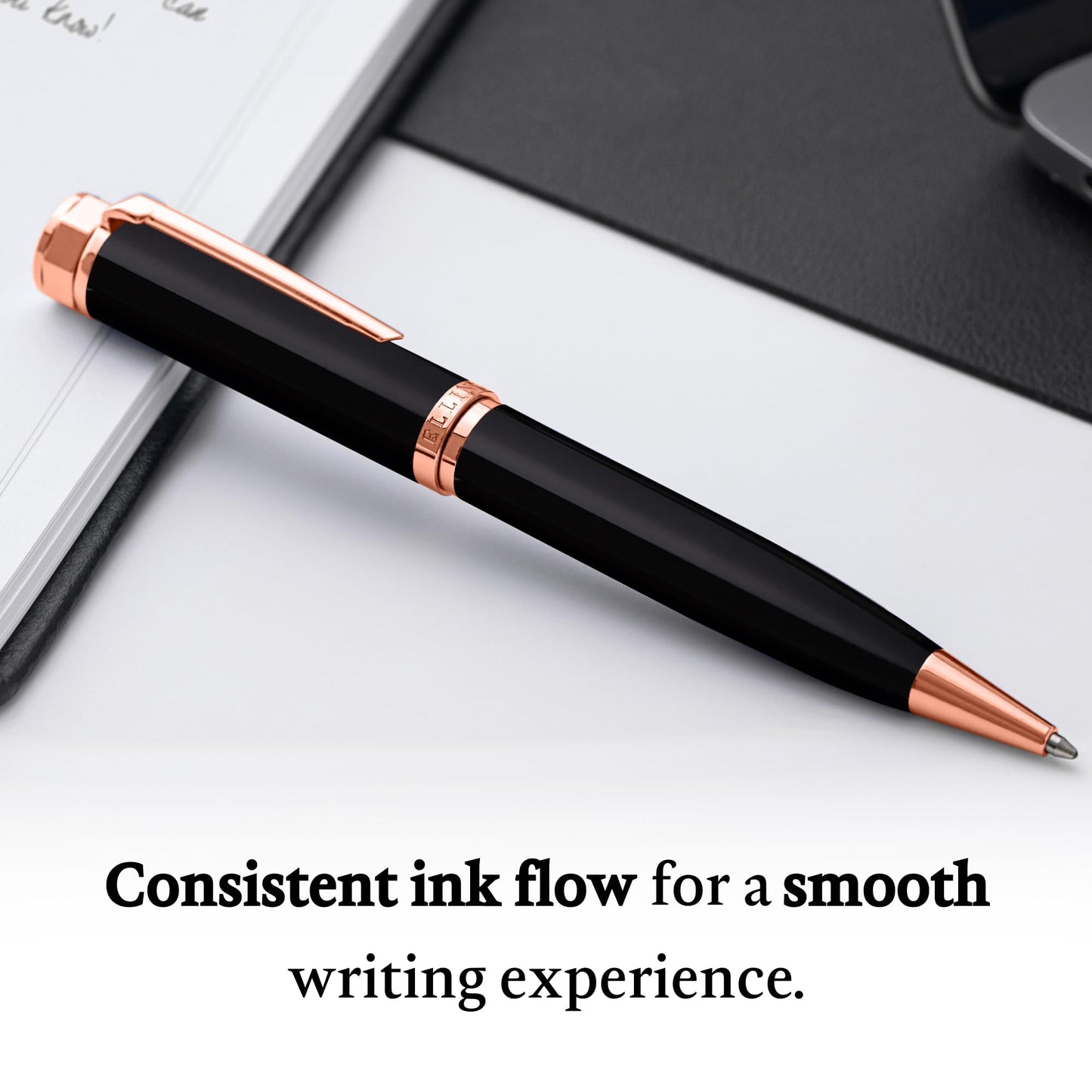 Ellington Pens Luxury Ballpoint Pen – Premium Quality, Smooth Writing Experience, Elegant Design, Includes 2 Ink Refills (Black & Blue) – Ideal for Professionals and Gift Giving