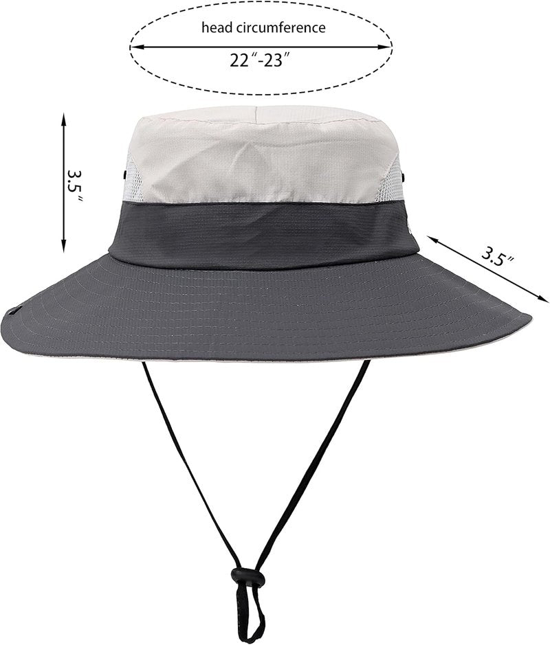 Women's Summer Sun Hat - Wide Brim UV Protection | Foldable Cool Mesh Bucket Hat for Outdoor Adventures