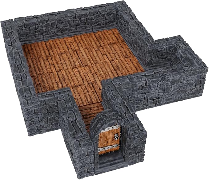 Warlock Tiles: Expansion – 1 in. Dungeon Straight Walls
