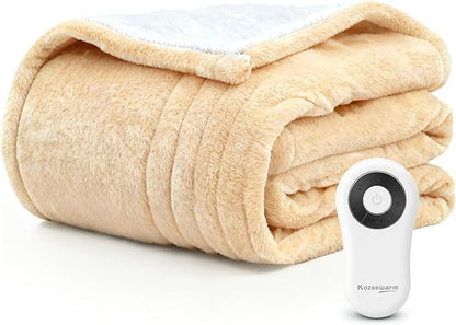 Heated Blanket Electric Throw Blanket 50"x60" Fast Heating Electric Blanket with 5 Heat Levels & 4 Hours Auto-Off Overheat Protection Cozy Soft Flannel Heated Throw Blanket