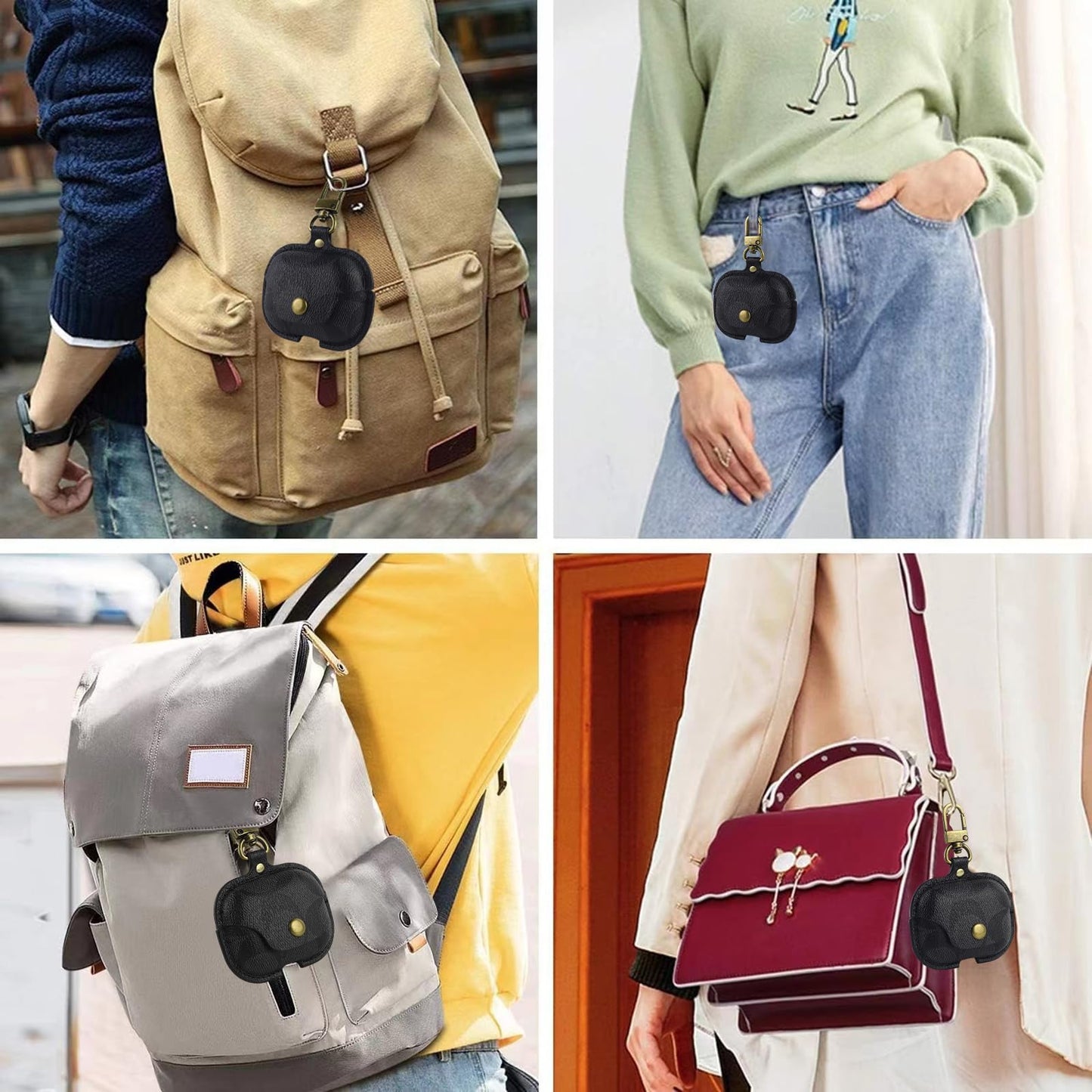 for AirPods 4 Case, Compatible with AirPods 4th Generation Case, Leather Full Body Shockproof Protective Cover for AirPods 4th Generation Cover, Random Pattern (C)