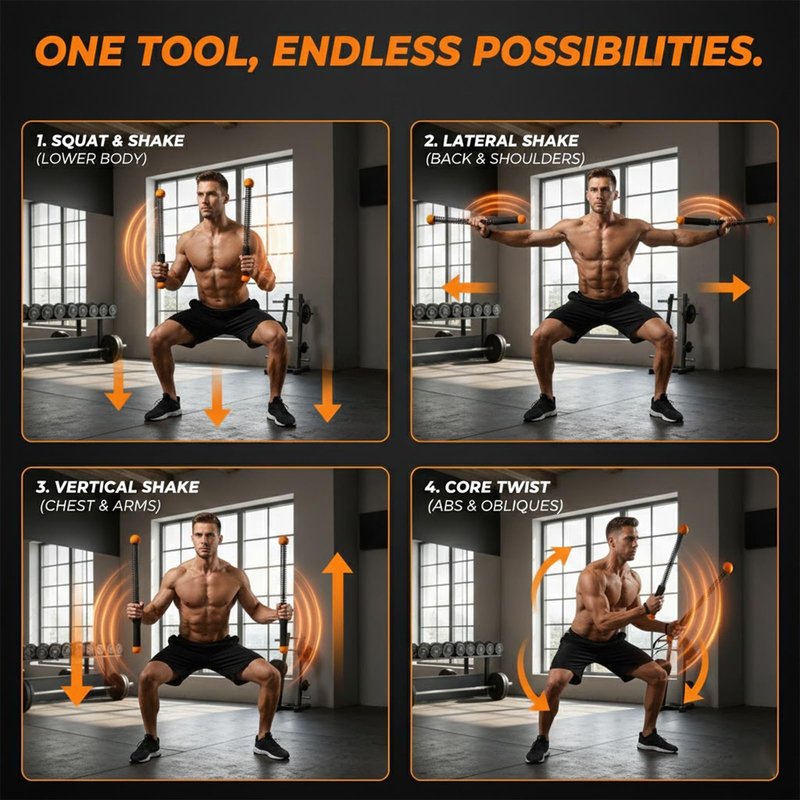 Weighted Ropeless Battle Ropes (2-Pack),Portable Cordless Battle Ropes for Home Gym,arm Exerciser Rope,Workout Rope for Strength Building,Low-Impact Aerobic Training and HIIT for Fitness Enthusiasts.