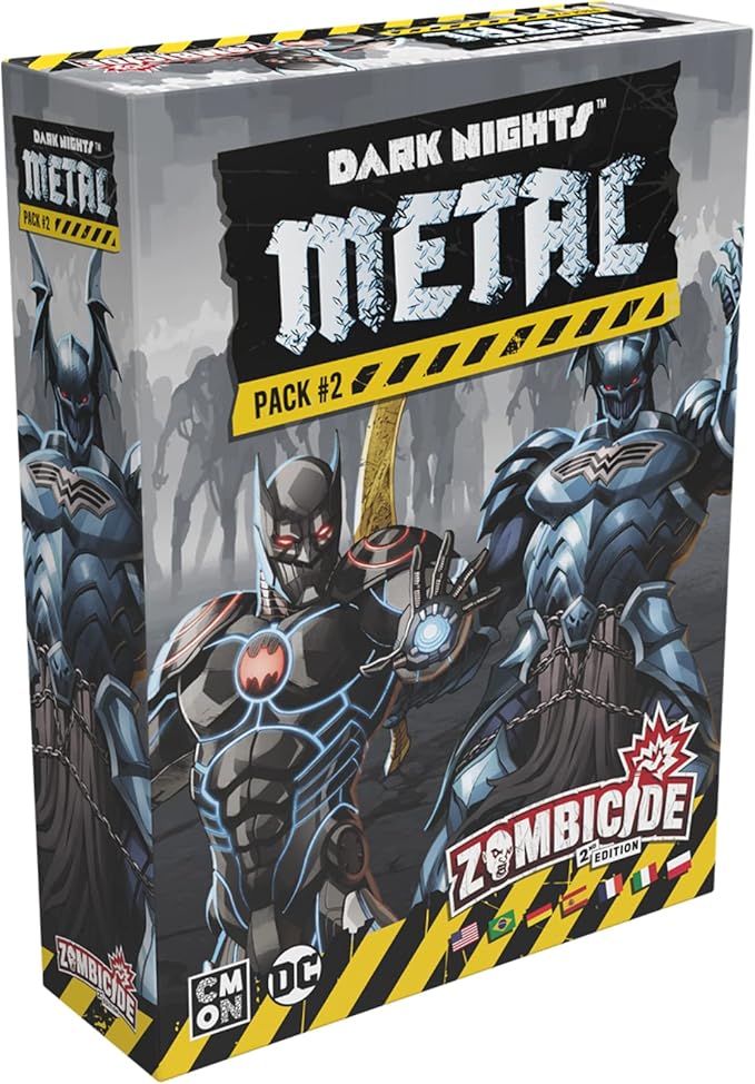 Zombicide Dark Night Metal Pack #2 - Face Horrors Beyond The Dimensions with The Justice League! Cooperative Strategy Board Game Ages 14+ 1-6 Players 60 Minute Playtime Made by CMON