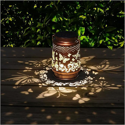 Solar Light, Outdoor Lanterns for Patio Waterproof , Butterfly Outdoor Solar Lanterns for Porch, Yard, Deck, Lawn, Backyard, Patio, Tabletop, Pathway
