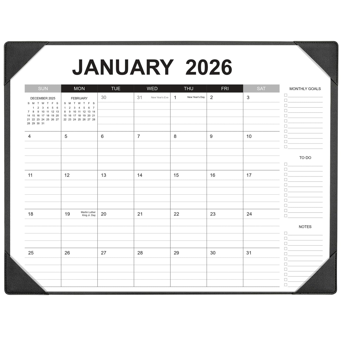 Desk Calendar 2026-2027 with Desk Mat – 22" x 17" Large Desk Pad Calendar Runs from January 2026 to June 2027, Office Supplies Desktop Monthly Calendar for Home & Office