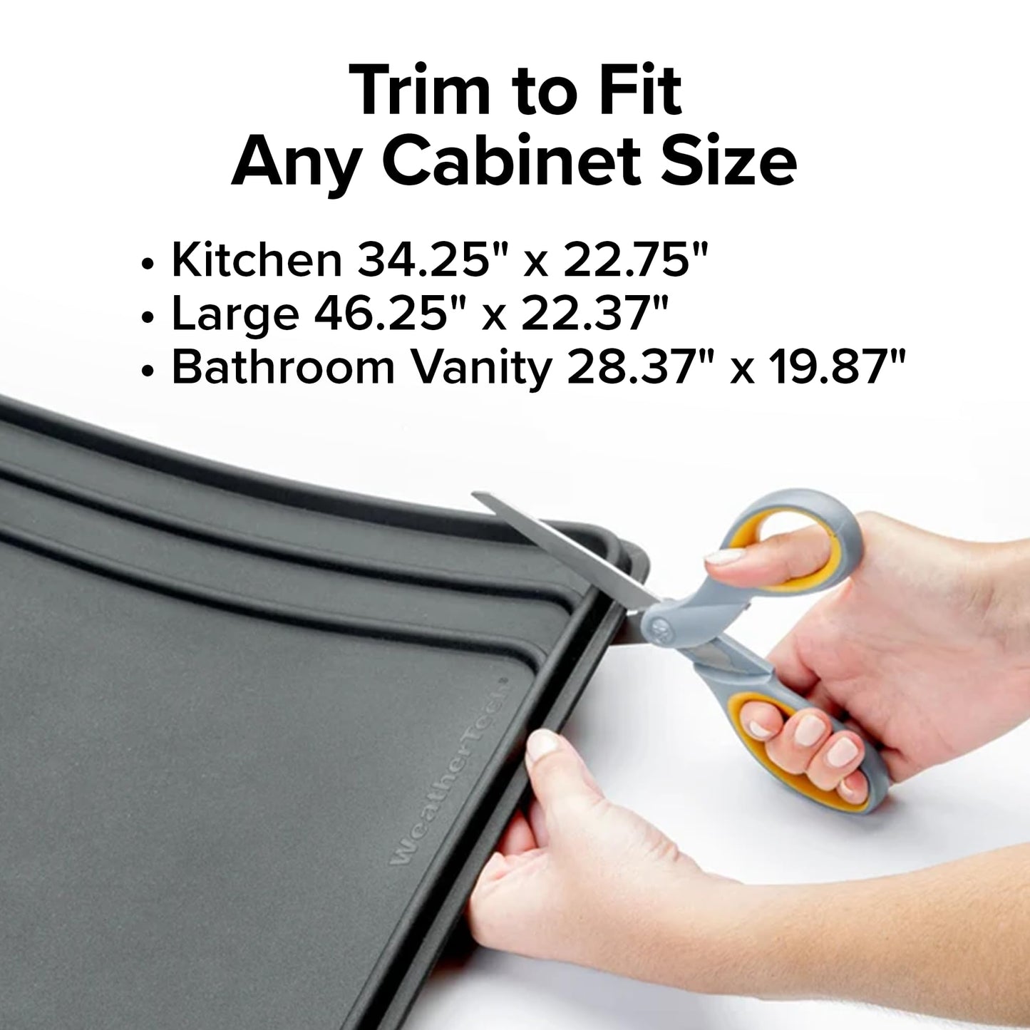 WeatherTech SinkMat – Waterproof Under Sink Liner Mat for Kitchen Bathroom – 28” x 19” Inches - Durable, Flexible Tray – Home undersink Organizer Must Haves, Tan