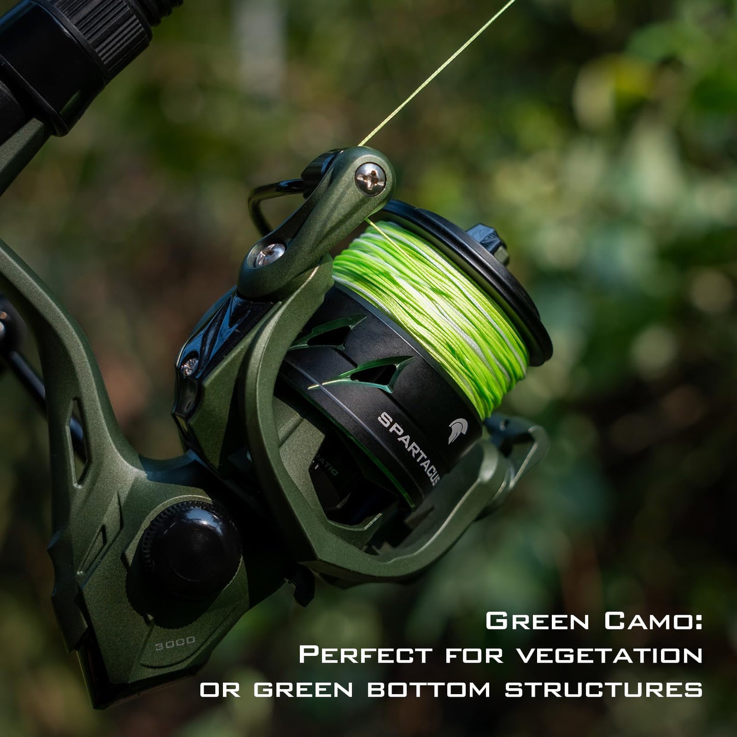 KastKing Superpower Braided Fishing Line, Grass Camo, 8 LB, 300+27 Yds